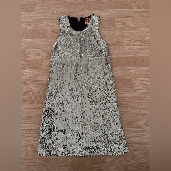 Tory Burch Gold Sequin Mini Dress Size XS, Perfect Condition - Picture 1 of 9